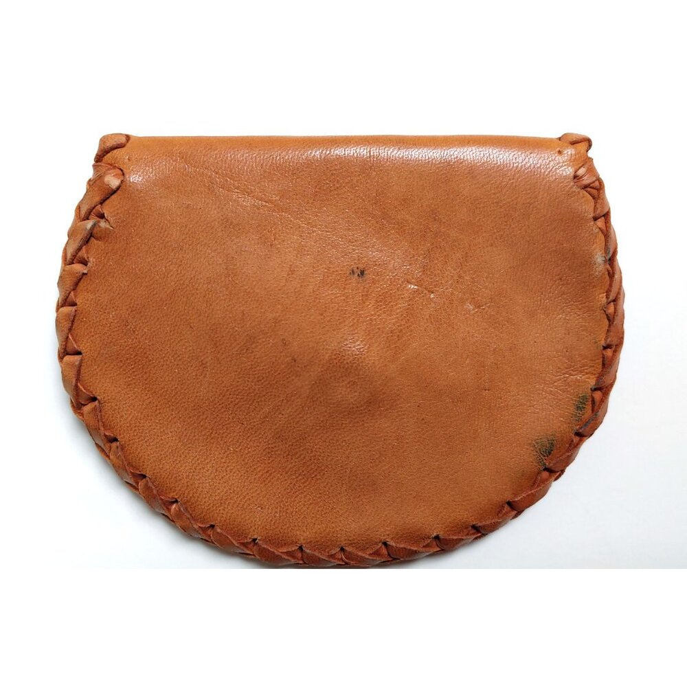 Handmade Leather Wallet for Coins Earbuds Small Items - Picture 2 of 4